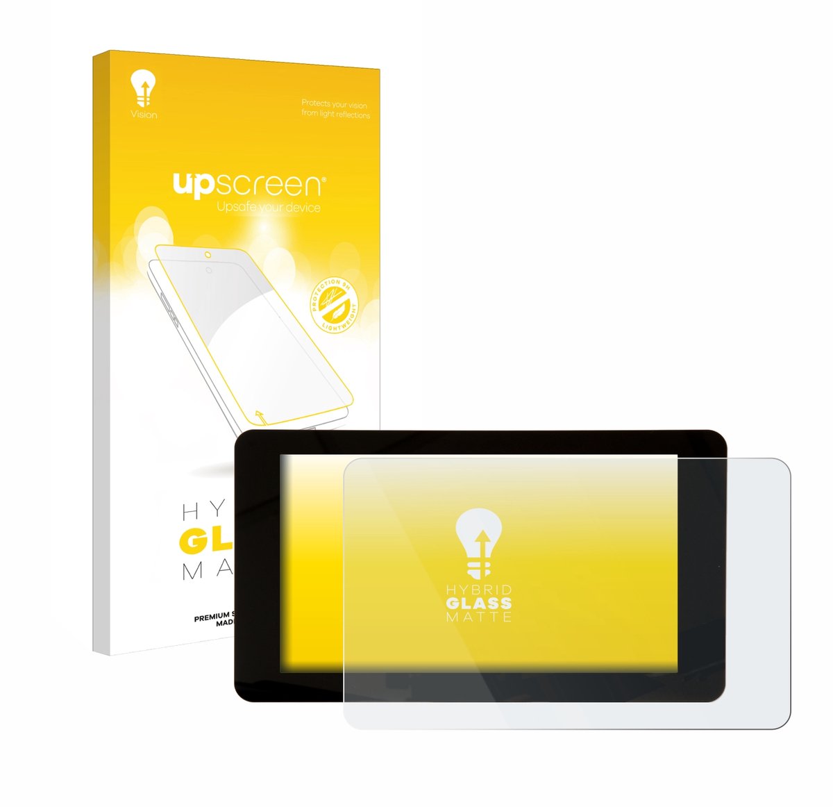 upscreen - Screenprotector voor Raspberry Pi Touchscreen 2 (7") - Folie Beschermfolie Beschermglas matte