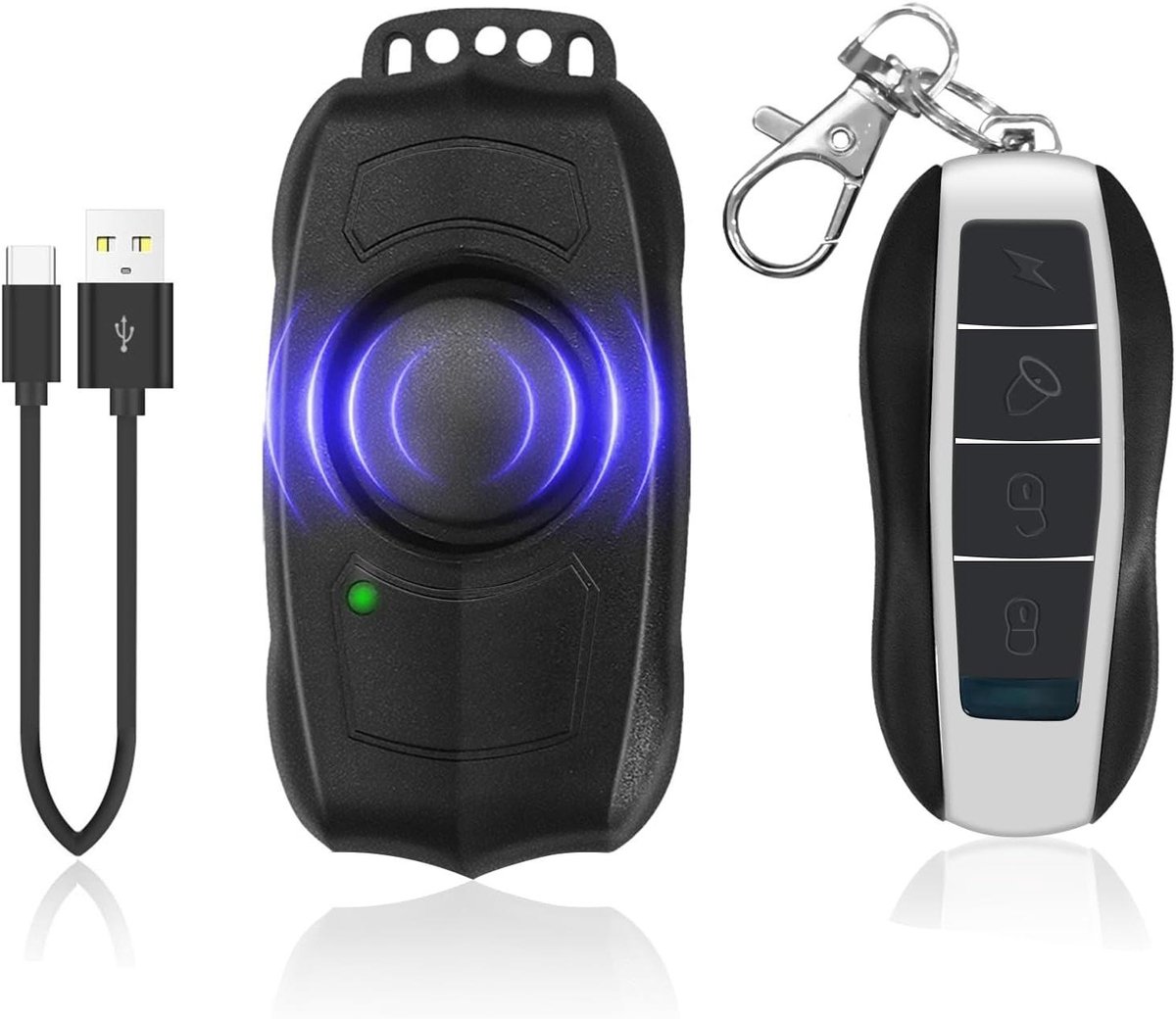 Fiets Alarm - Scooter Beveiliging - Diefstal Voorkomen - Waterproof Met Afstandsbediening - 120 dB - Zwart