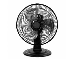 Celestul Tafelventilator 30 cm – Ventilator Zwart – 3 Snelheden – 90° Oscillatie – Verstelbare…