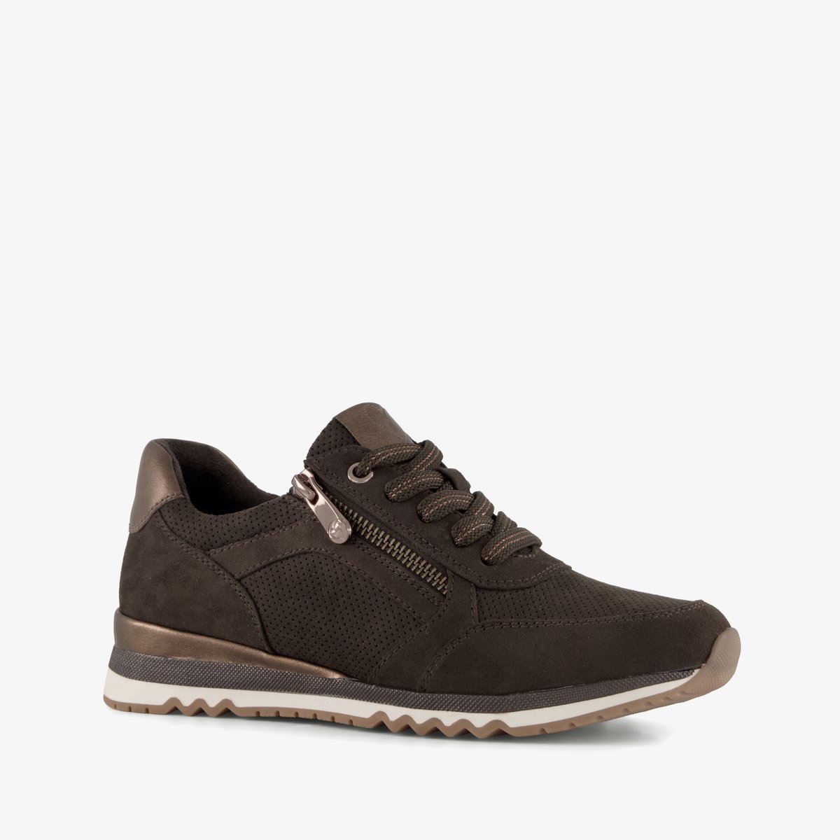 Marco Tozzi dames sneakers bruin - Maat 40 - Uitneembare zool