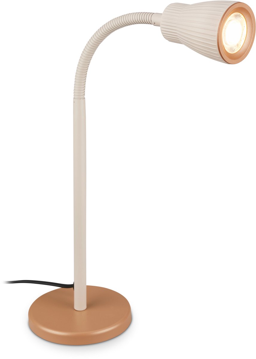 BRILONER Riff - Bureaulamp - tafellamp slaapkamer - bureaulampje kinderkamer - draaibaar en kantelbaar - warm wit licht