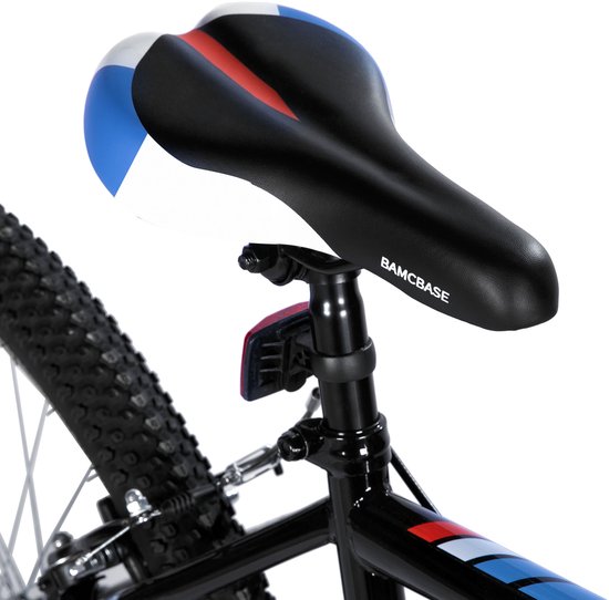 HILAND Mountainbike 24 inch - MTB voor heren en dames - 18 versnellingen - Stalen frame - V-remmen - Zwart van Hiland — afbeelding 4