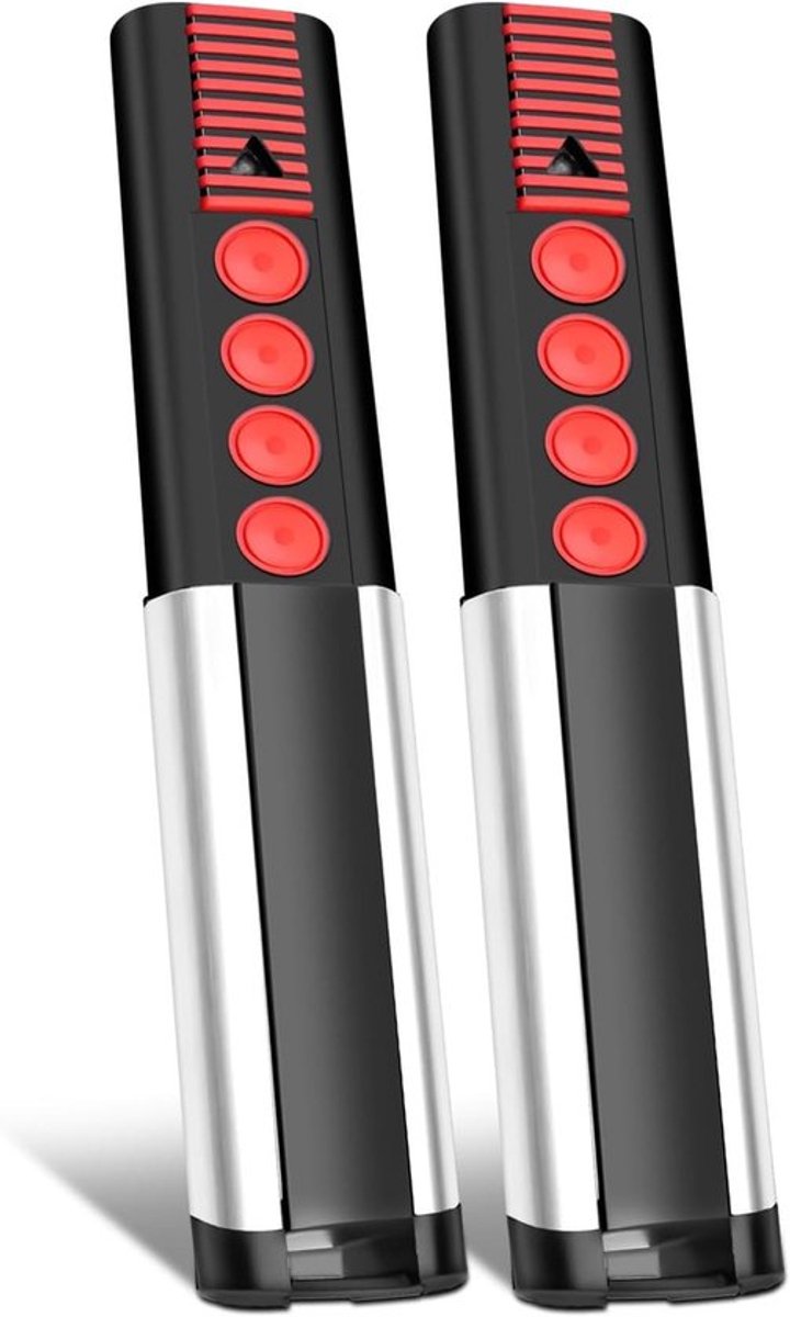 4-Kanalen Draadloze Afstandsbediening voor Poorten en Garages, Inclusief 2 Stuks, 434.42MHz, CR2032 Batterij Inclusief