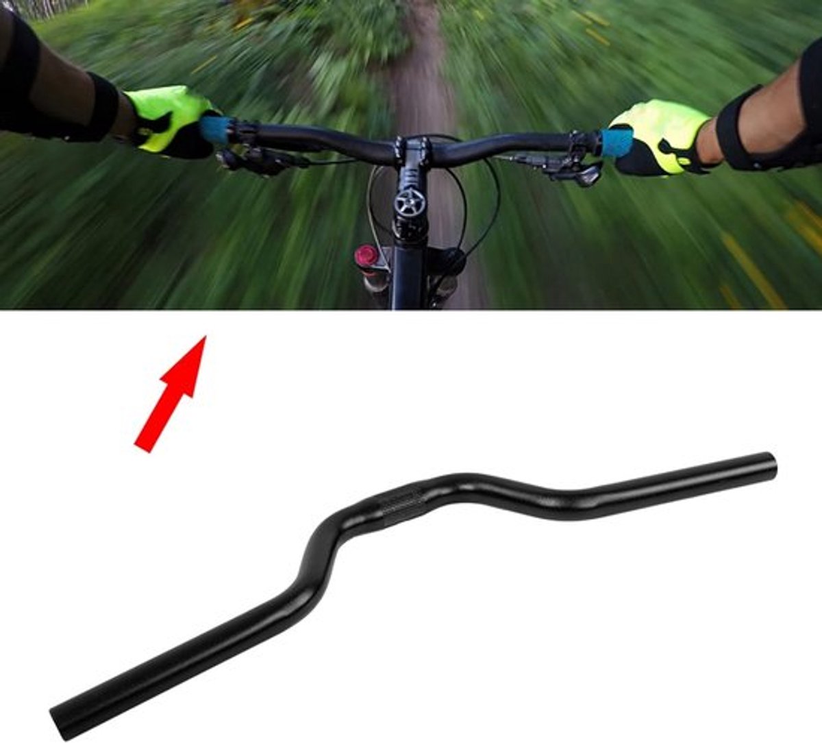 Aluminium stuur voor fiets met vaste versnelling, 25.4 mm x 520 mm, lichtgewicht en duurzaam voor vouwfiets en balansfiets