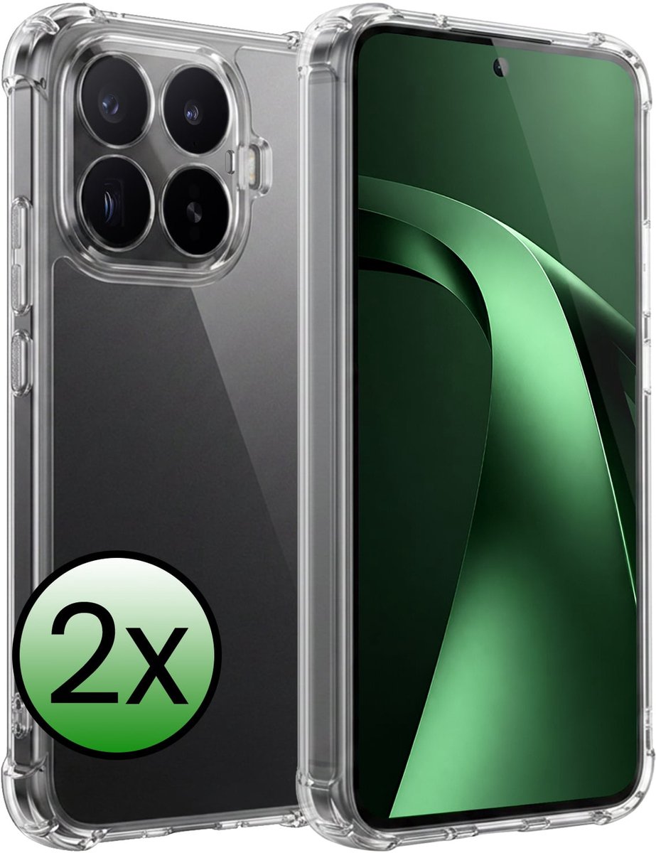 Hoesje 2 Stuks - Geschikt voor Xiaomi 17T - Sterk & Shockproof - Siliconen Case - Back Cover - Telefoon Hoes Shock Proof - Transparant
