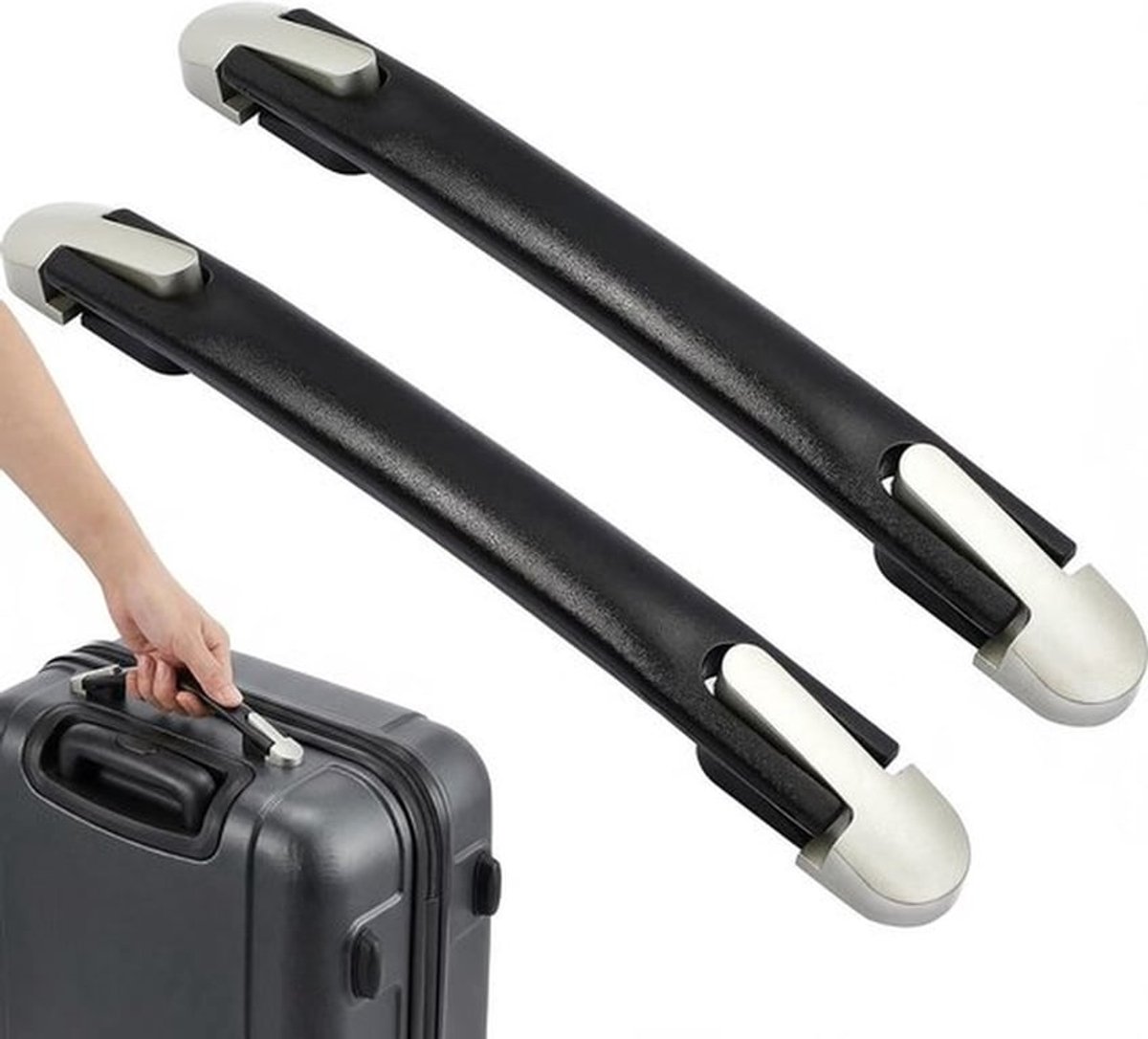 Vervangende Handgrepen voor Reiskoffers - 2 Stuks Kofferhandgrepen voor koffers en tassen met grip en comfortabele draagriem