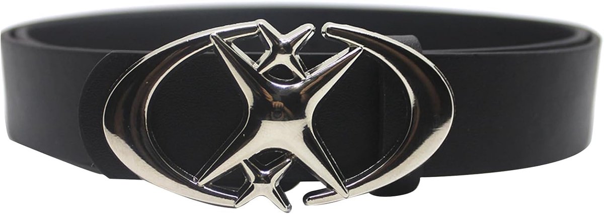 Stijlvolle Vintage Gothic Punk Buckle Riem voor Dames en Heren - Perfecte Tailleband voor Jeans en Broeken met Maan en Ster Ontwerp