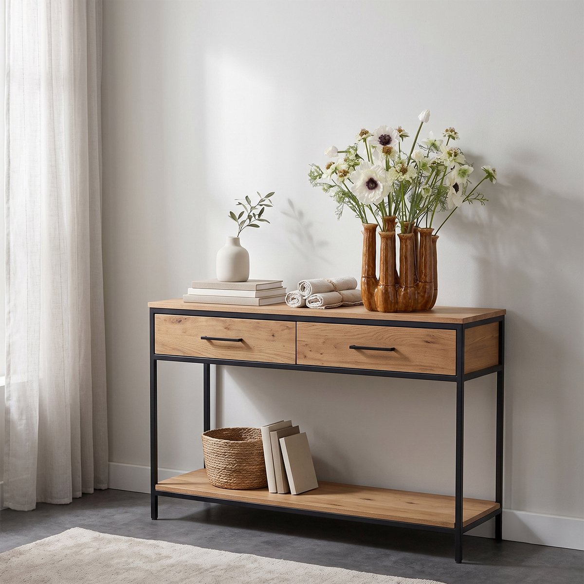 Kunstboeket Gwen Geneve 50cm inclusief buisvaas
