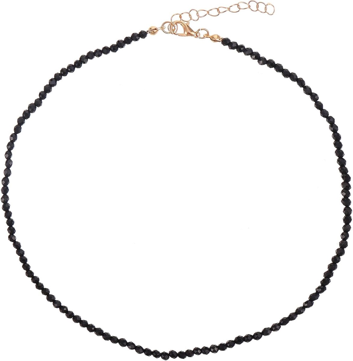 Zwarte parel choker ketting voor dames - 3 mm parels, boho stijl, kristal kostuumaccessoire voor feesten en cadeaus