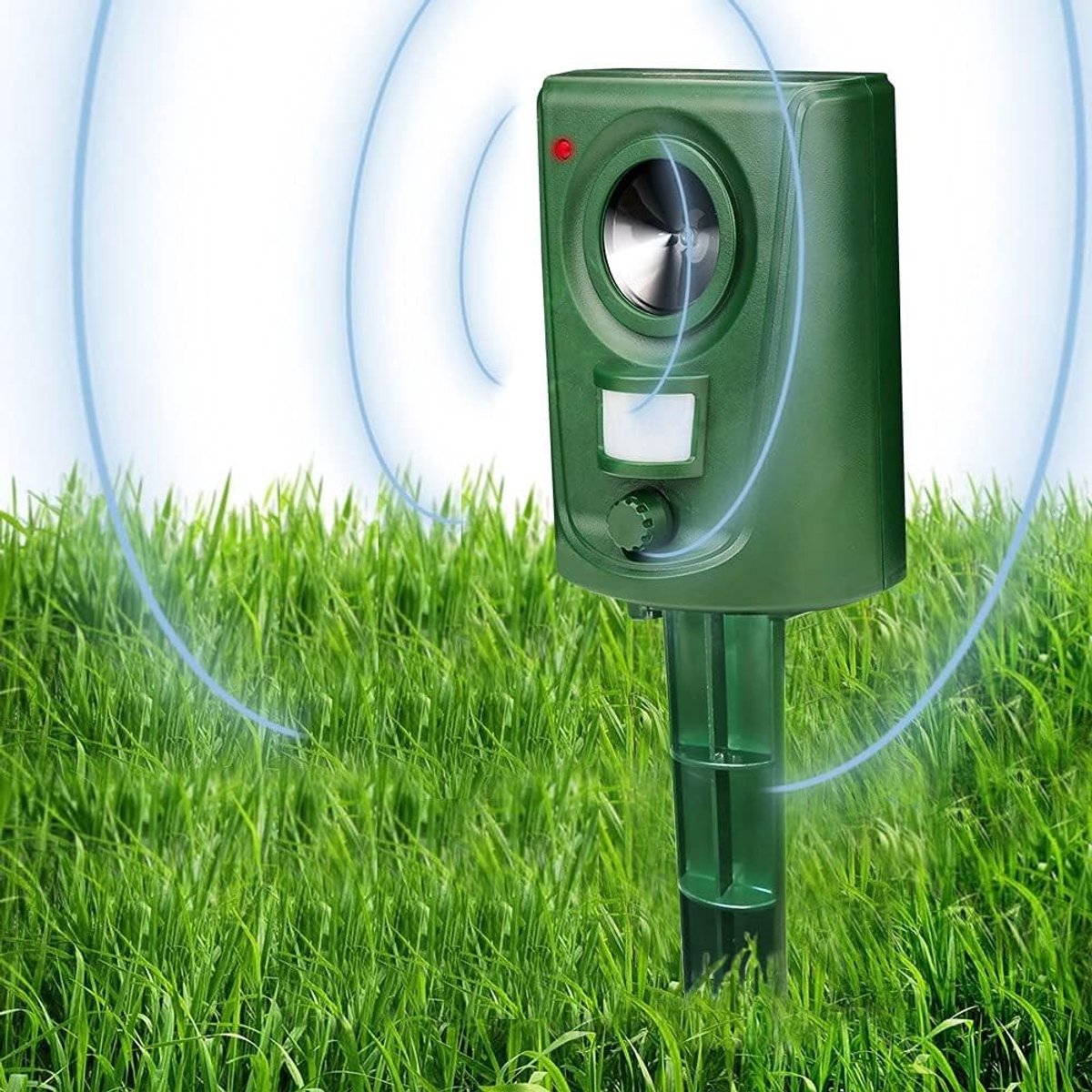 Ultrasone Kat Afschrikmiddelen voor Tuinen - Dierenafschrikker met Beweging Sensor, Waterdicht en Batterijloos voor Vogels, Eekhoorns en Honden