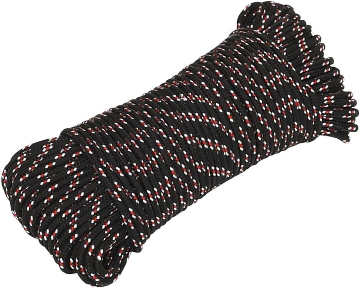 Boottouw - Marine touw - Boot vastmaken - Weerbestendig materiaal - 250 meter - Zwart