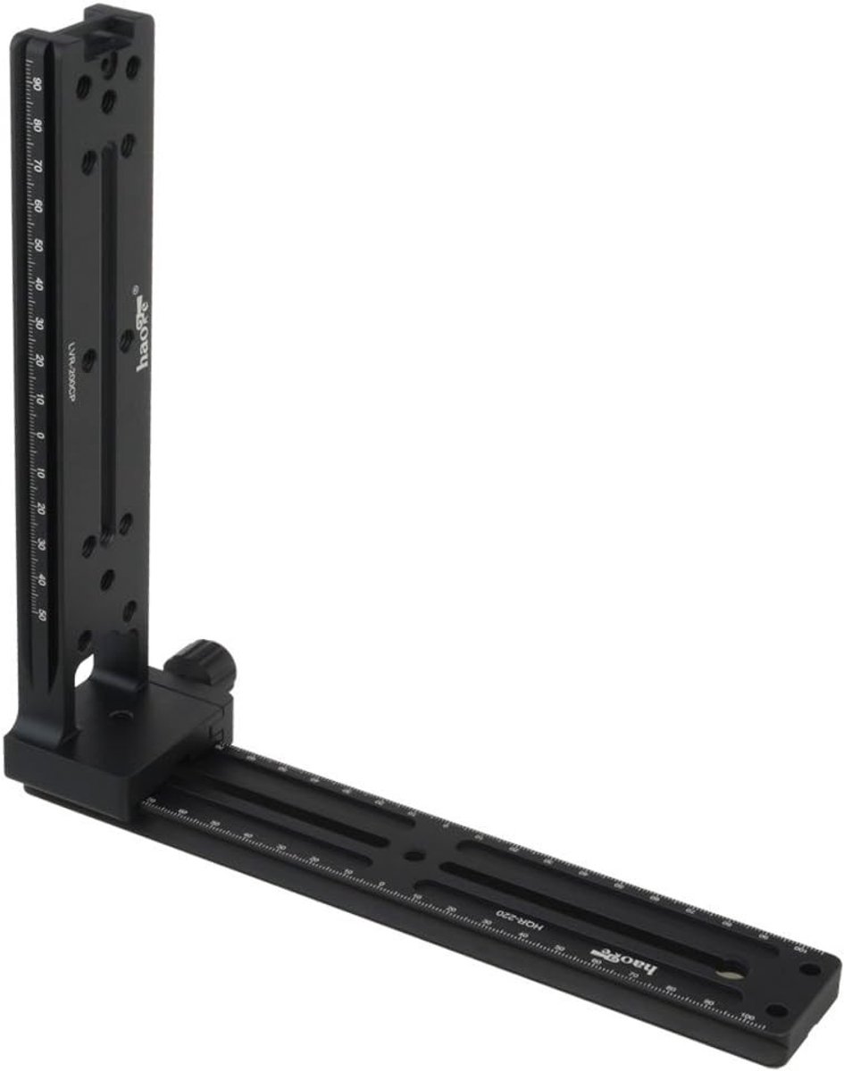 Camera Support Bracket DIY Lens Steun Systeem met Verticale Rail en Snelle Ontgrendelplaat, L Plaat Set 02 voor Fotografie en Videografie