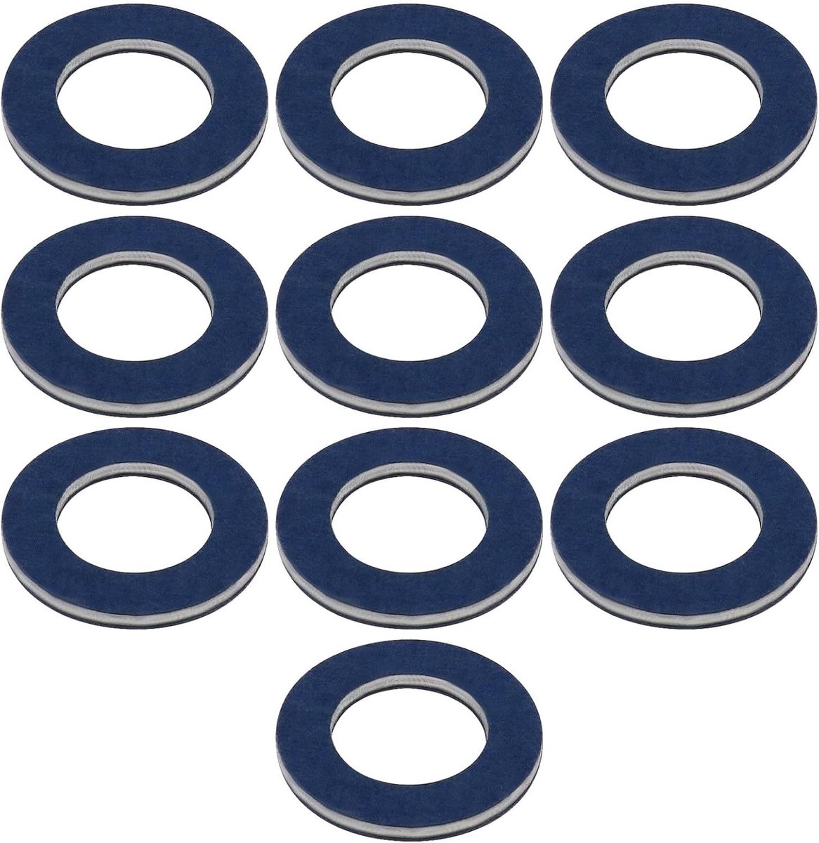 10 Stuks Aluminium Olie Afvoerplug Pakkingringen - Olie Crush Washers voor 12mm ID en 21mm OD, Perfect voor Crankcase en Motoronderhoud