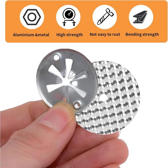 Hittebeschermplaat reparatieset - Klemschijven uitlaat - Auto onderdelen - Hoge druksterkte - 10 stuks - Zilver — afbeelding 2