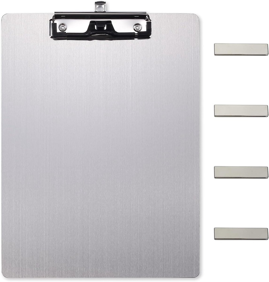 SnelShoppen - Magnetische Klemborden Roestvrij Staal - Metalen A4 Klemborden met Platte 304-Clip - Zwarte Berichtenborden voor Koelkast, Kookrecept-Ra