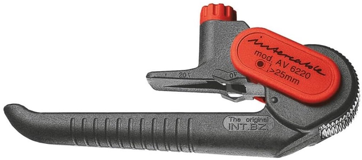SnelShoppen - Intercable AV6220 Universele Kabelmantelstripper - Instelbare Striptang tot 25mm - Ronde en Langssnede - Verwisselbare Messen - Ideaal v