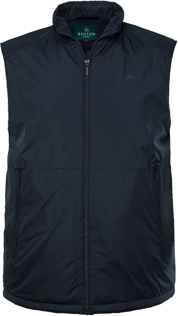 Boston Park - Heren - Gewatteerd vest opstaande kraag rits - Navy blauw - Maat 68+
