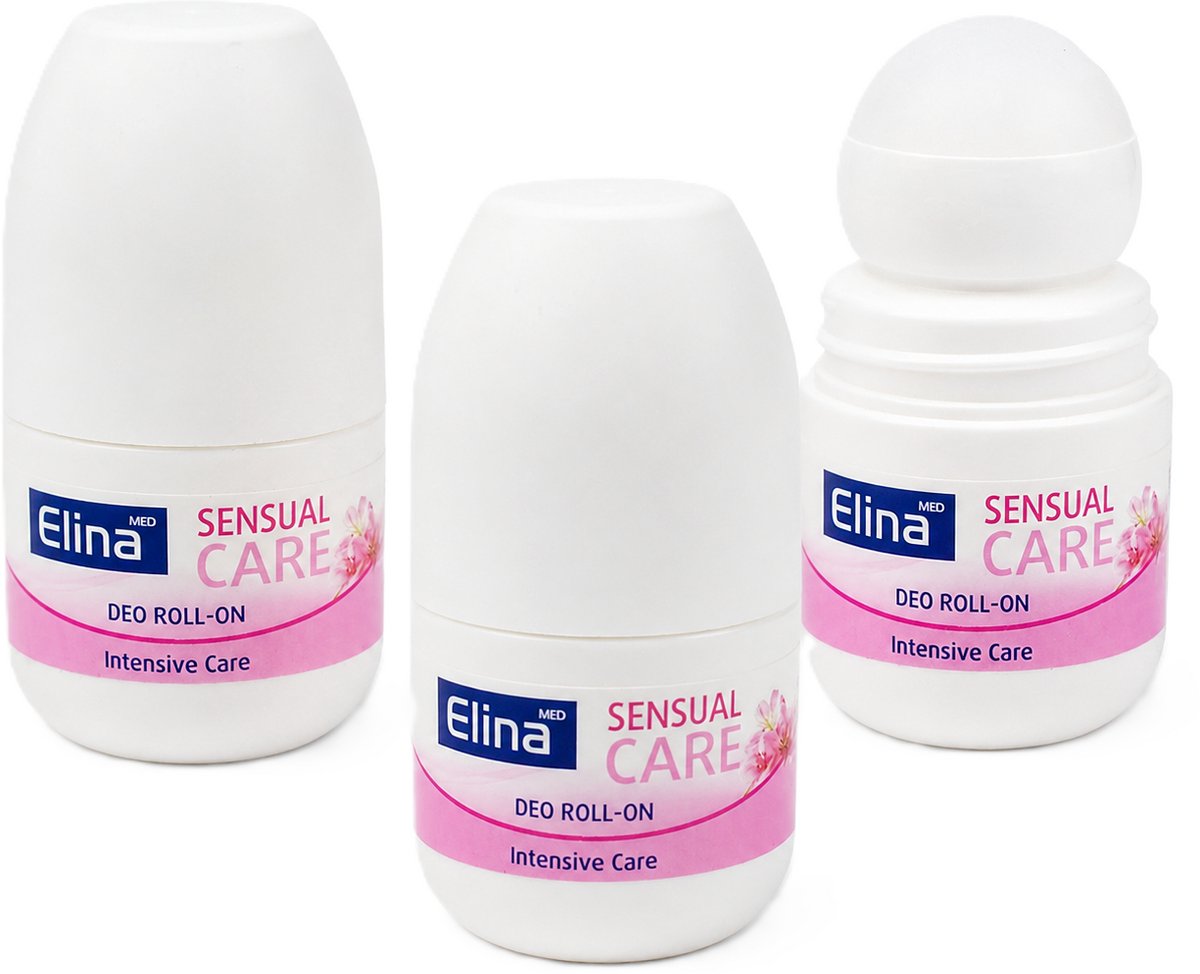 Elina sensual care deodorant roller 50 ml – roll-on deodorant – dames - antitranspirant - langdurige frisheid – zachte verzorging - 2 stuks