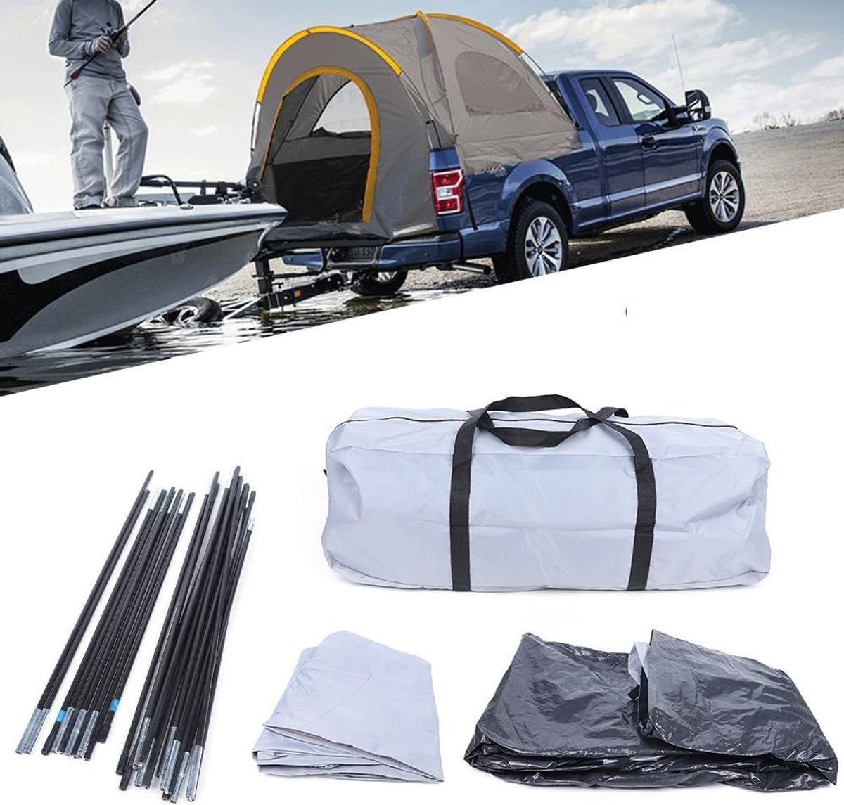 Vouwbare Camping Tent voor Auto, 200cm, Multifunctionele Buiten Tent voor Kamperen en Vissen, Duurzaam 210D Oxford Stof