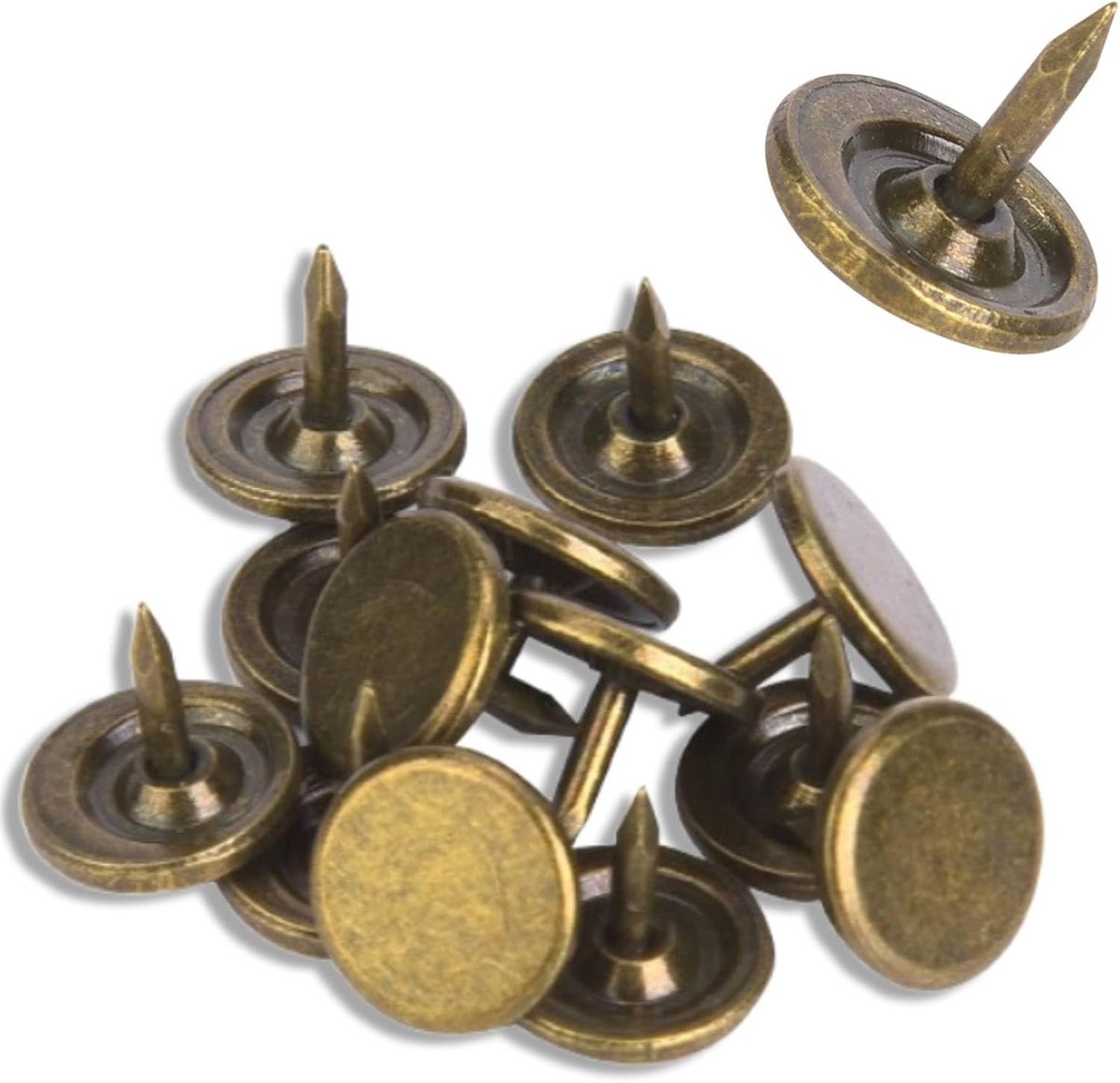 100 Stuks Meubelspijkers met Platte Kop voor Meubels, Decoratie en Stofbewerking (9 x 8 mm)