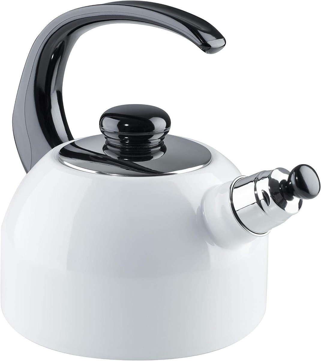 Fluitketel - Waterketel - Water Koken - 3-voudig geëmailleerd - 2 Liter - Wit