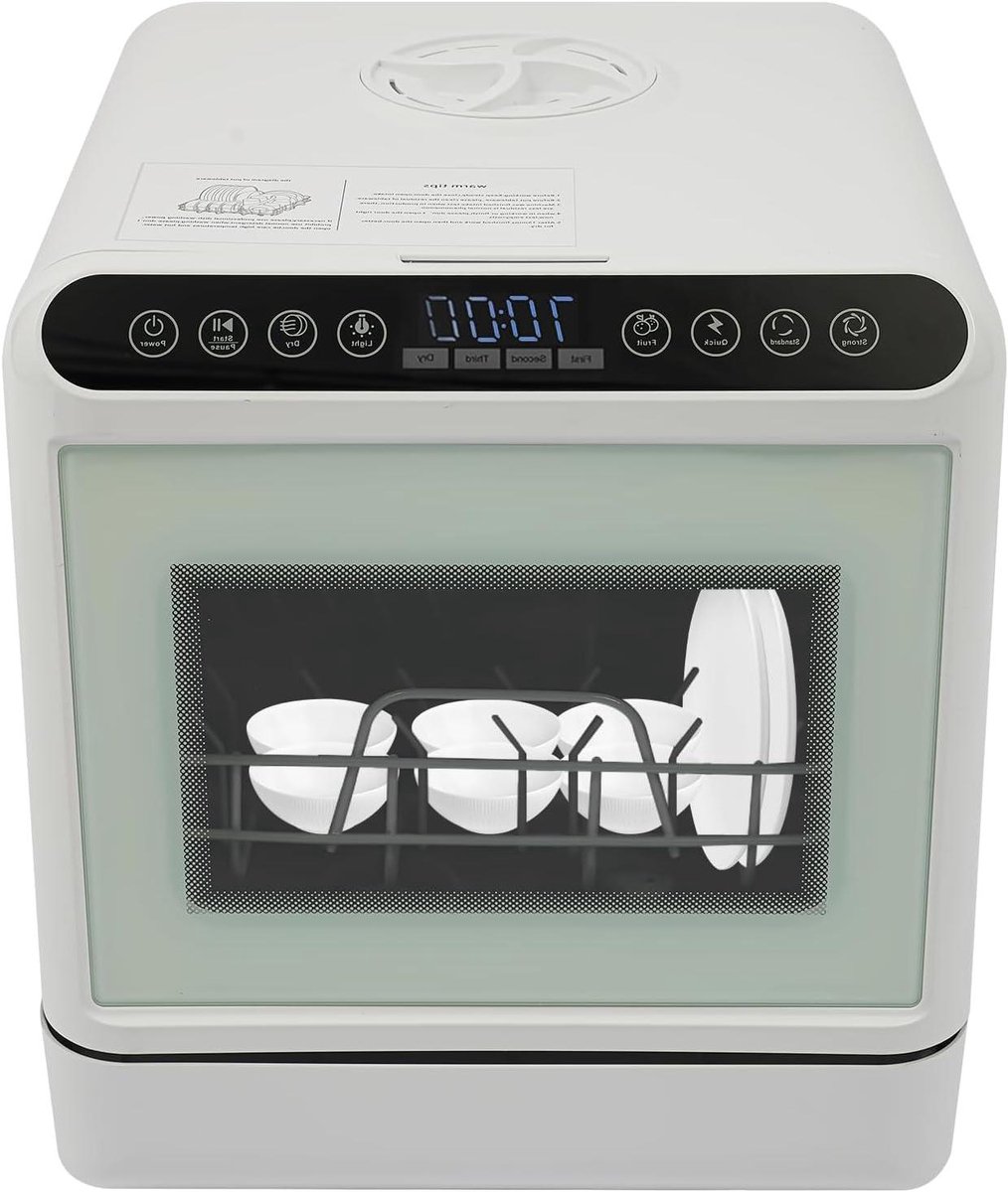 Compacte Vaatwasser Mini Afwasmachine Keuken Gemak Zonder Waterkraan Voor 6 Personen Wit