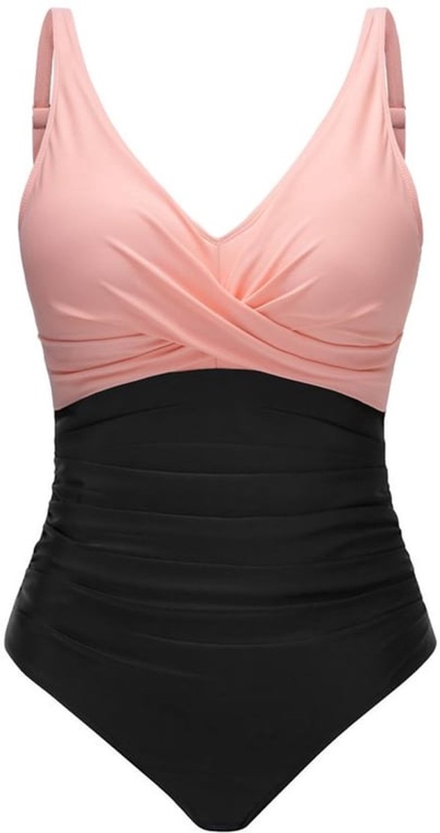 Badpak Dames - Eendelig - V-hals - Push-up - Buikcontrole - Slank - Hoogwaardige Stof 82% Nylon/18% Elastaan - Zwemkleding