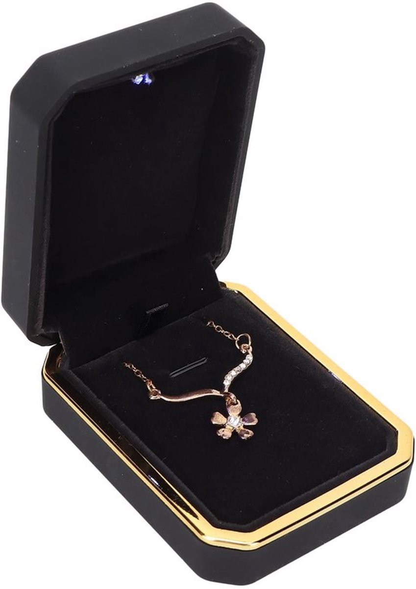 Sieradenbox Luxe - Juwelen Organizer - Verlichte Doos - Hanger voor Kettingen/Ringen - Zacht Velours - Schokbestendig - Juwelendoos