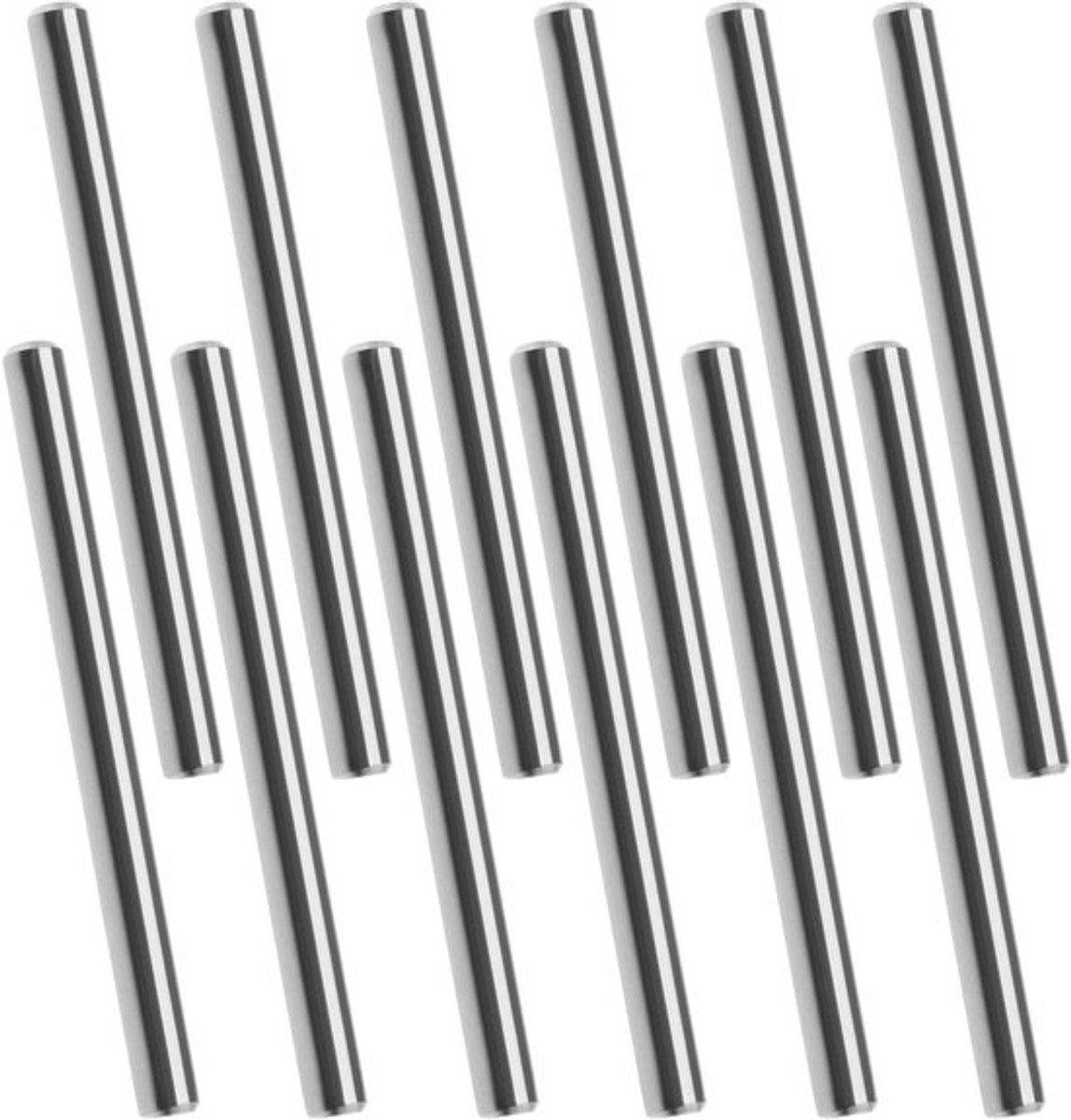 50 Stuks Dowel Pins van 4x50mm in RVS voor Stevige Bevestiging van Meubelonderdelen en Planken in Zilverkleur