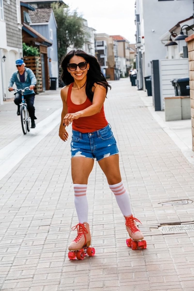 SnelShoppen Candi GRL Carlin Artistieke Rolschaatsen Dames Comfortabele Kleurrijke Rolschaatsen voor Feesten Recreatie en Sport – P