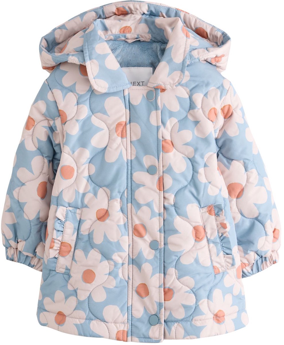 Next - Meisjes - Regenbestendige gewatteerde jas - Blauw