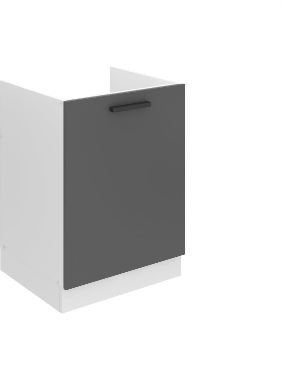 BELINI Spoelbakkast SDZ 60 cm met 1 Deur - Zilver Mat