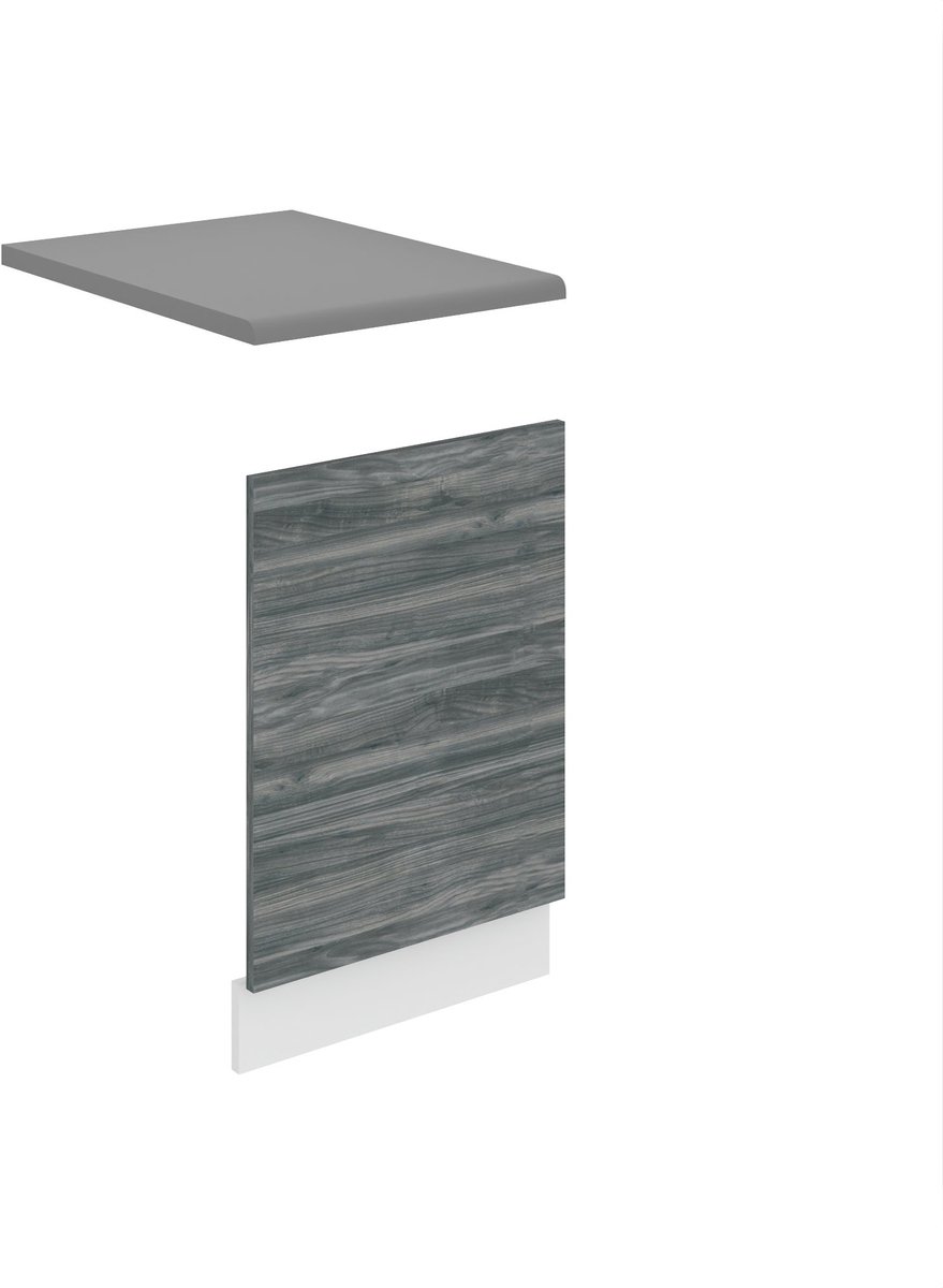 BELINI Voorpaneel Vaatwasser PO 45 cm Zonder Handgreep met Werkblad - Glamour Wood