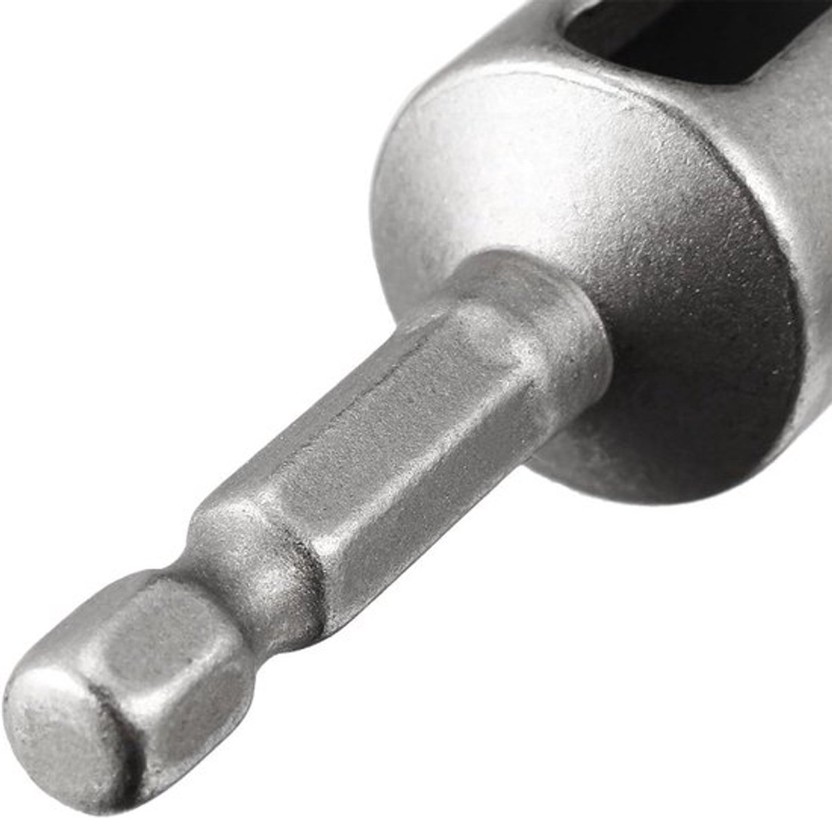 Moer driver met 1/4" zeskantschacht, 4 inch lengte voor uitgebreid bereik, sleufboor socket