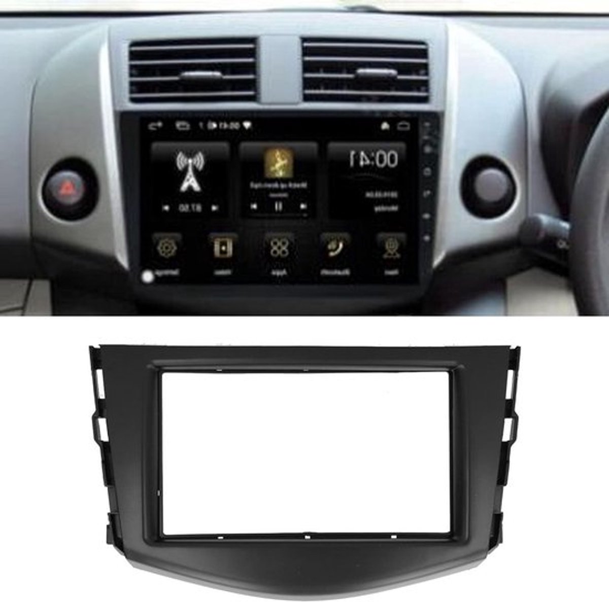 2Din Autoradio Installatiepaneel voor DVD, Audio en Navigatie voor RAV4 2006-2012 - Dubbele DIN Dash Kit met Perfecte Pasvorm