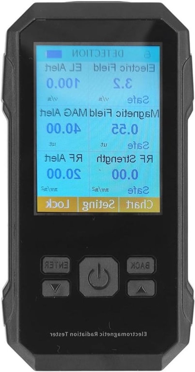 3-in-1 Oplaadbare GQ Meter met 5G Detectie, Gegevenslogger en Spectrum Analyzer voor Thuis, Kantoor en Fabriek - Zwart