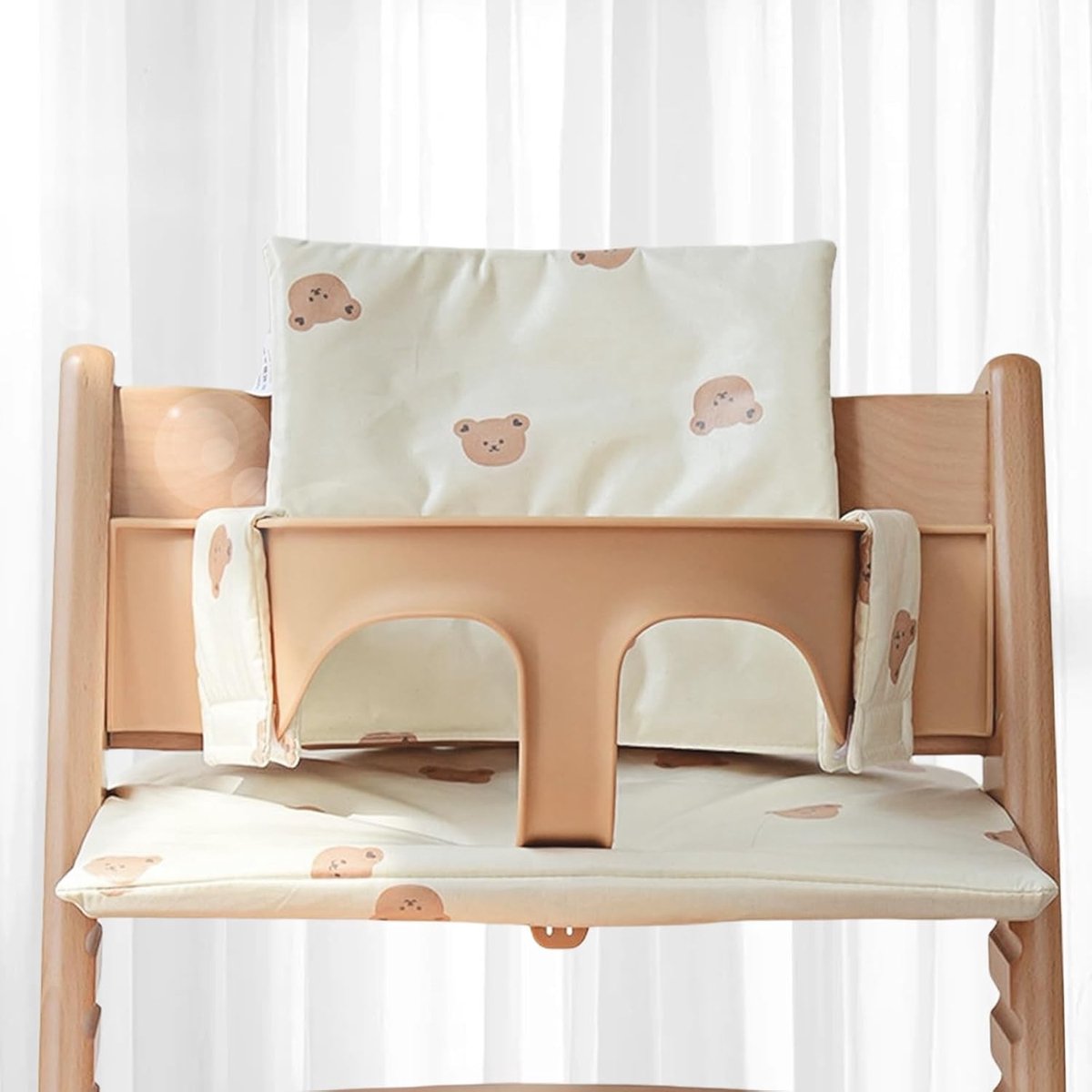 Set van antislip zitkussens voor kinderstoel, waterafstotende coating, eenvoudig te bevestigen, geschikt voor hoge stoelen en Tripp Trapp modellen