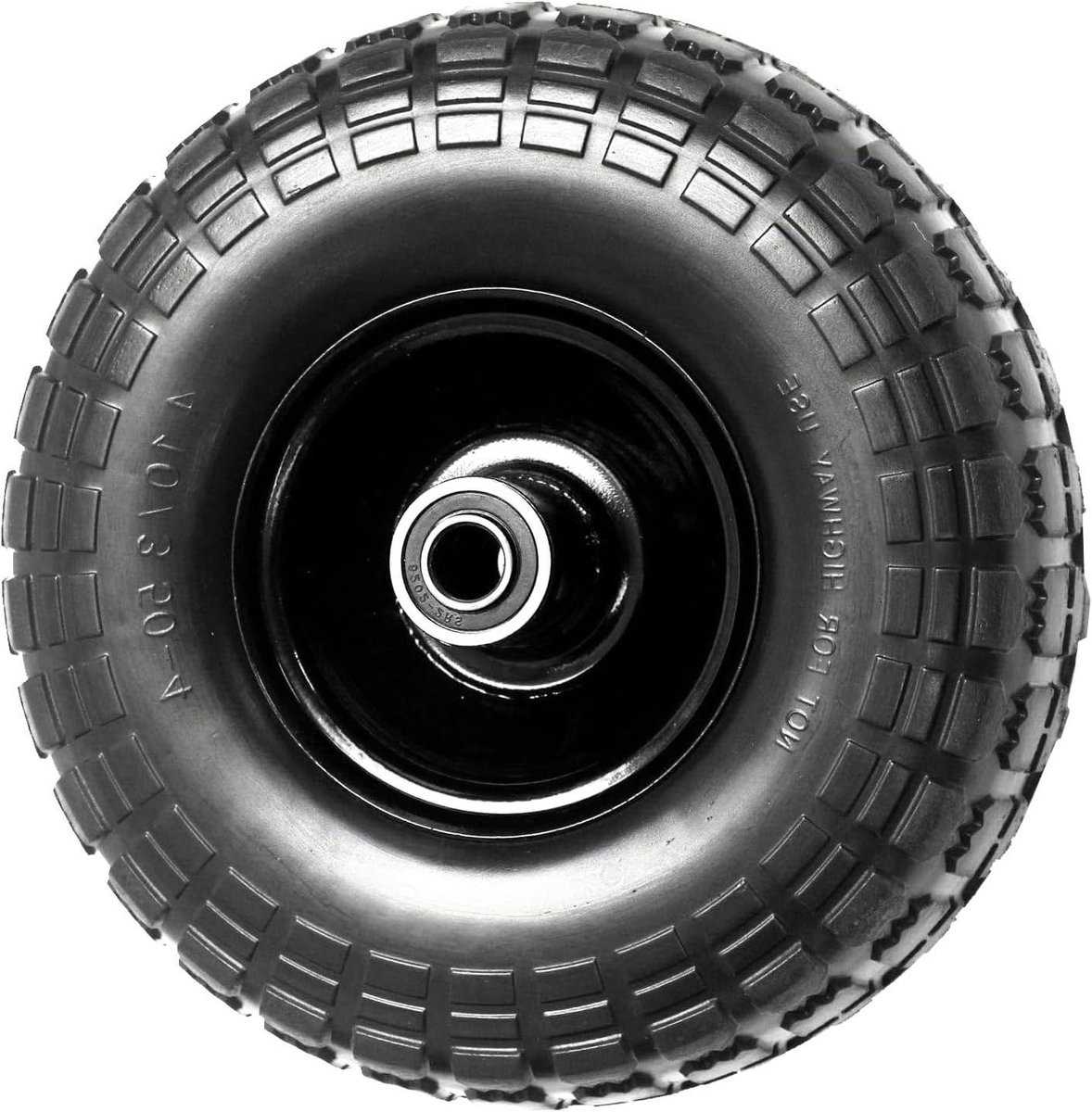 Vervangingswiel - Stevig wiel - Transport Kar - Lekvrij schuim - 10 inch - Zwart