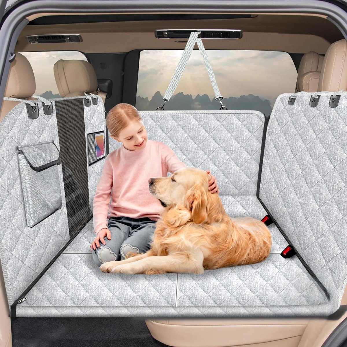 Hondendekentje voor Achterbank - Waterdicht - Valpreventie - Comfortabele autodeken voor honden - SnelShoppen