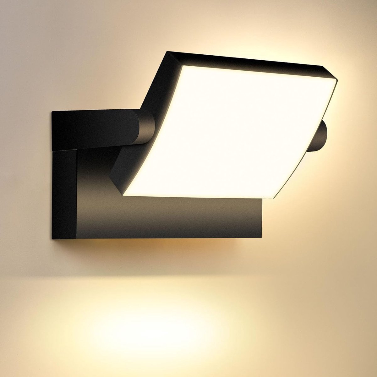40 W Outdoor Wall Light, 4000 Lm, Black, Outdoor Lamp with LED Panel, 350° Rotatable, 3000 K, Warm White, Outdoor - ShopVlot