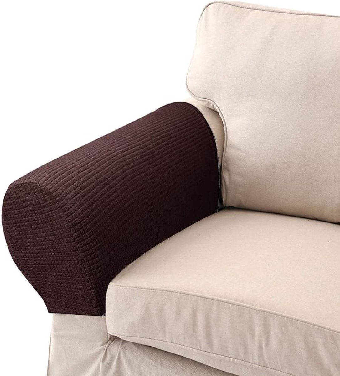 1 Paar Elastische Sofa Arm Slipcovers - Verwijderbare Armsteun Beschermers voor Banken en Stoelen