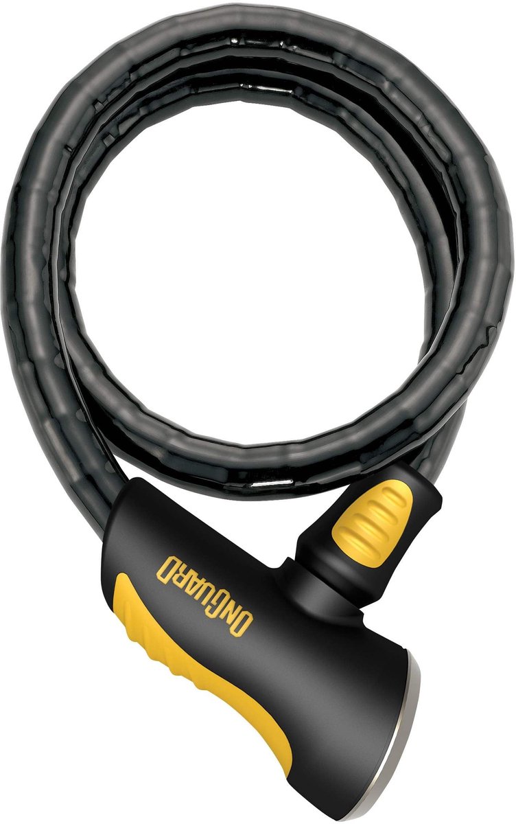 SnelShoppen - Onguard Rottweiler 8026 Kabelslot Zwart - Duurzaam en Veilig Kabelslot voor Fiets, Scooter, Motor - 2 Meter, Robuust, Weerbestendig, Ide