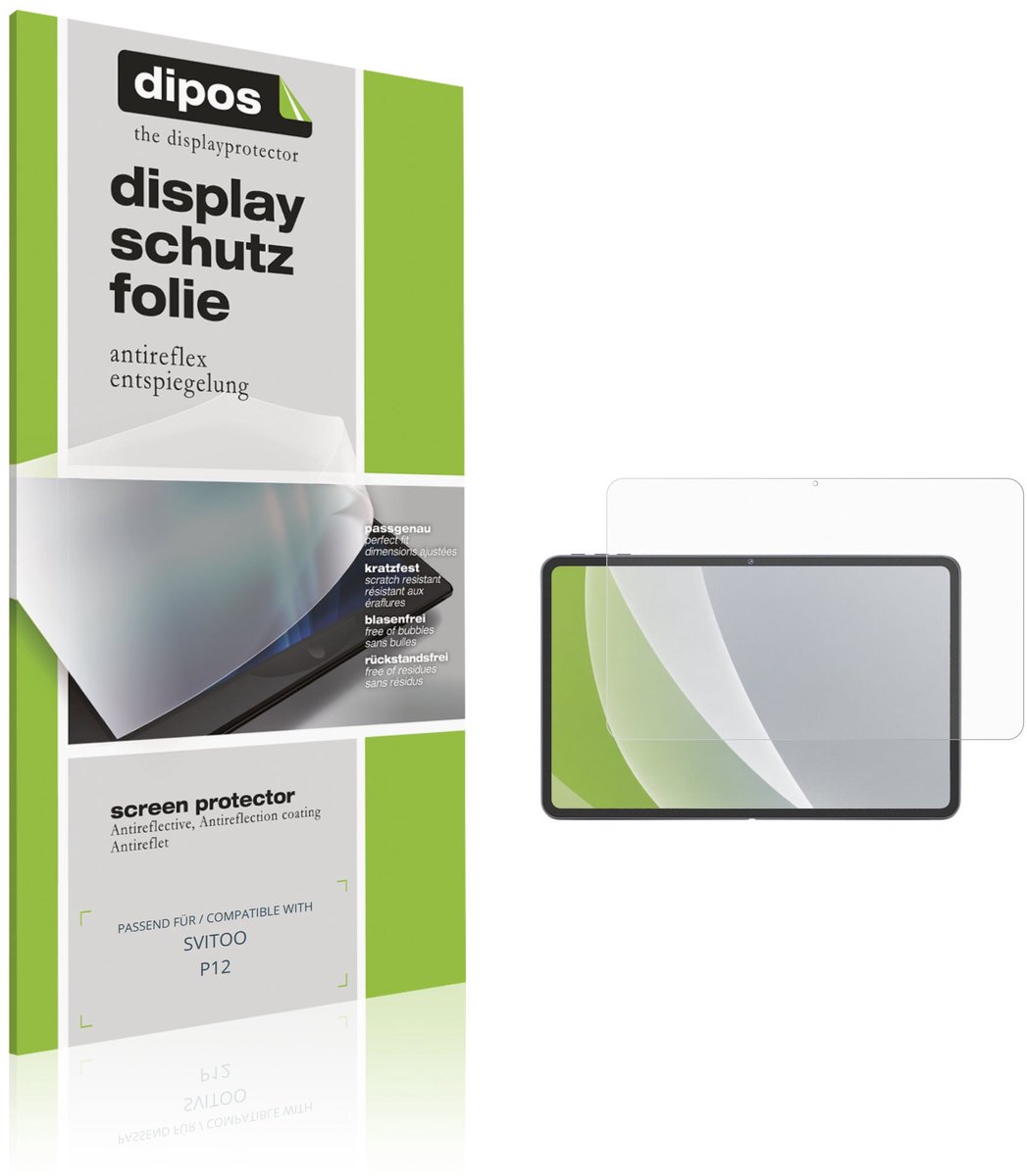 dipos – 2x Matte Beschermfolie geschikt voor SVITOO P12 | Krasbestendige & antireflecterende Screenprotector Ultra-Thin
