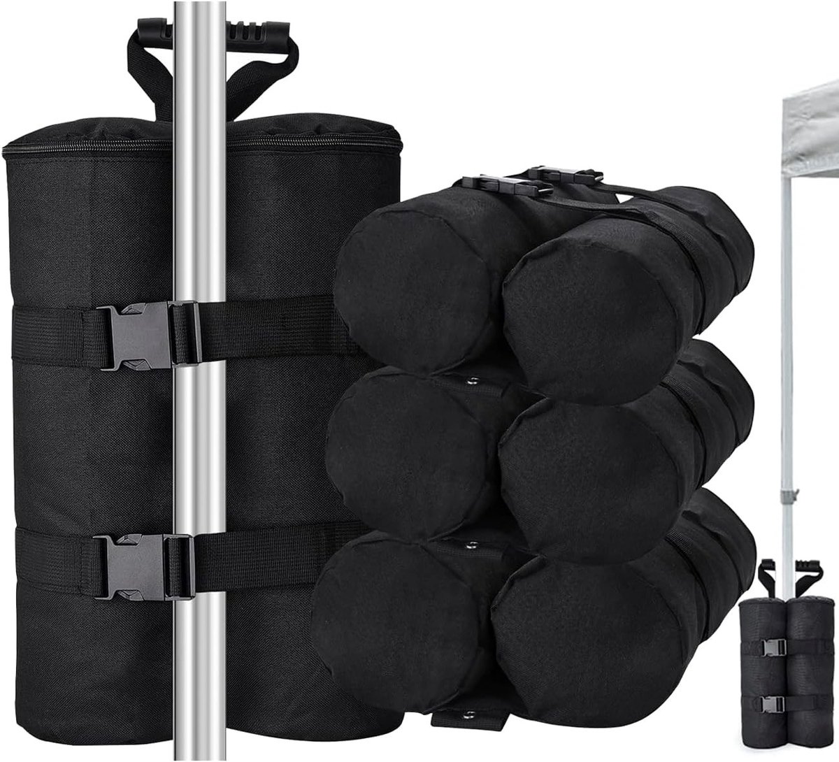 Set van 4 Zware 108 kg Zandzakken voor Tenten - Ideaal voor Pop-Up Luifels, Buitenbescherming en Parasolstabilisatie