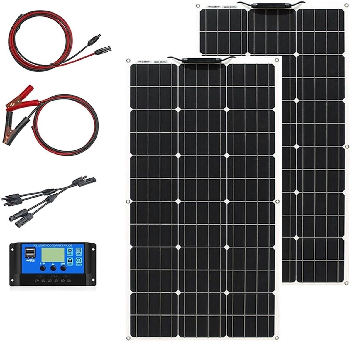 Flexibele Zonnepanelen - Zonne-energie Kit - Energie Opwekken - Hoge Efficiëntie - 200W Kit - Zwart