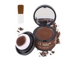 Haarlijn Concealer Poeder Lichtbruin – Root Touch-Up Poeder met Sponsapplicator – Tijdelijke Haarlijn & Uitgroei Camouflage