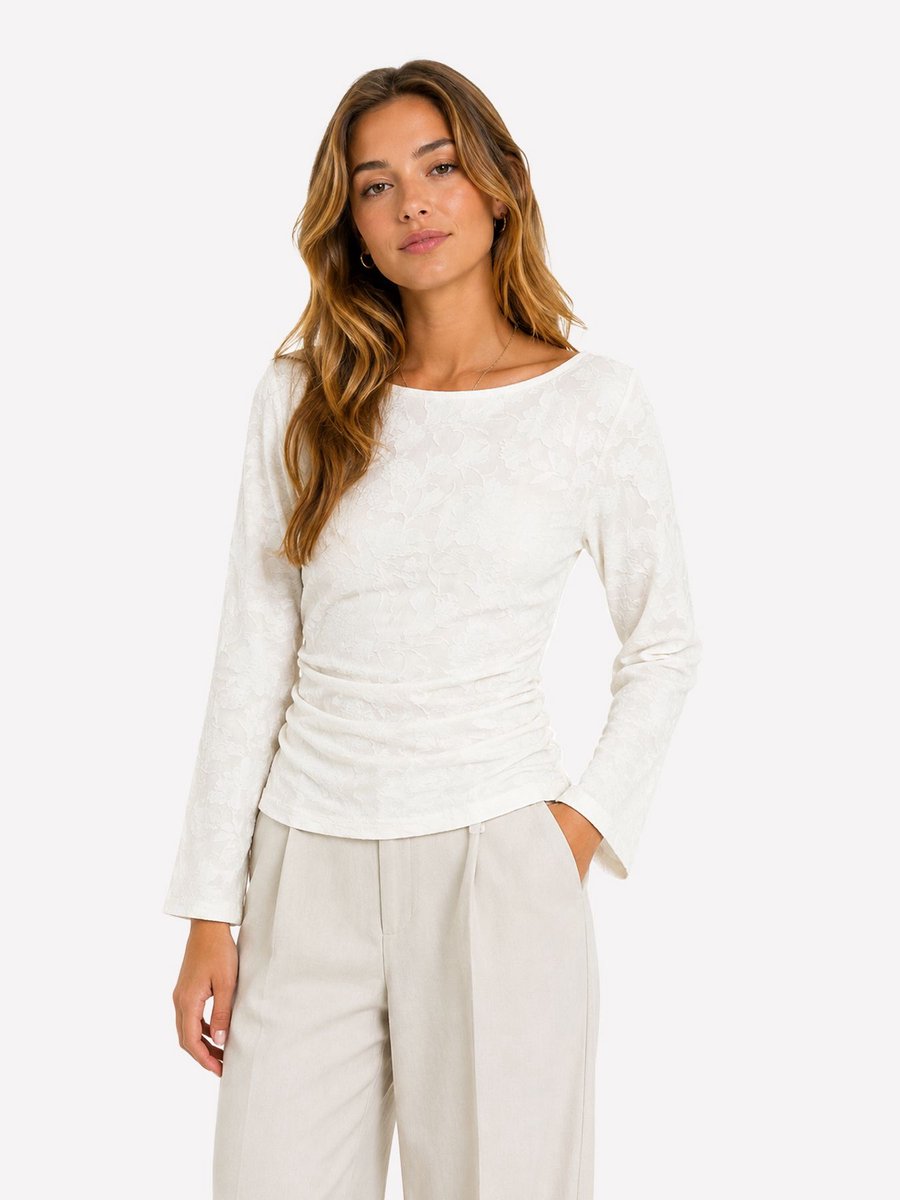 VERO MODA - VMLAYLA LS GATHERING TOP JRS Dames Top — cadeau in Cadeau-ideeën - foto 3