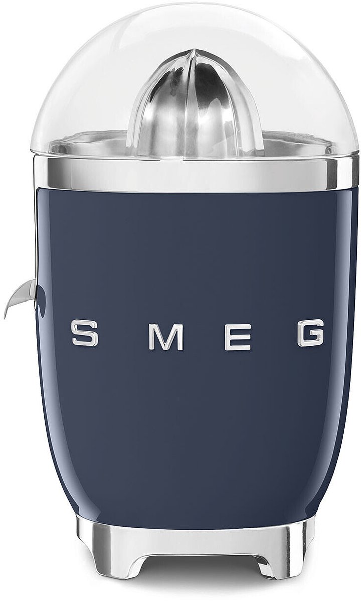 SMEG CJF11NBEU Citruspers - Elektrische Citruspers - 70W - RVS Filter - Antidruppelsysteem - Automatische Start/Stop - '50s Style - Navy Blue