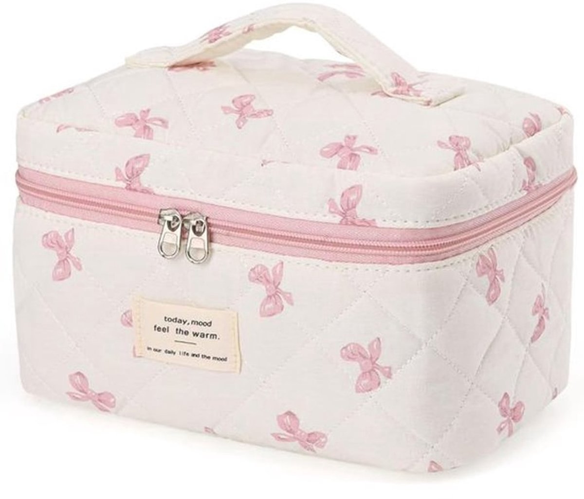 Make-up Tas Groot - Reis Make-up Tas - Toilettas voor Vrouwen - Organizer voor Cosmetica - Gaasvakontwerp - 25 cm x 16 cm x 16 cm