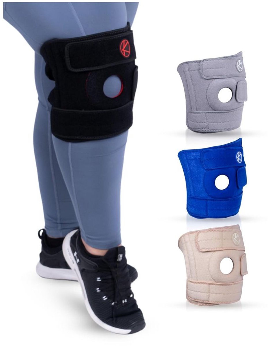 LNMsolutions® Kniebrace - Kniebrace Dames - Ondersteuning Knie - Zwart - 12cm x 4cm x 21cm